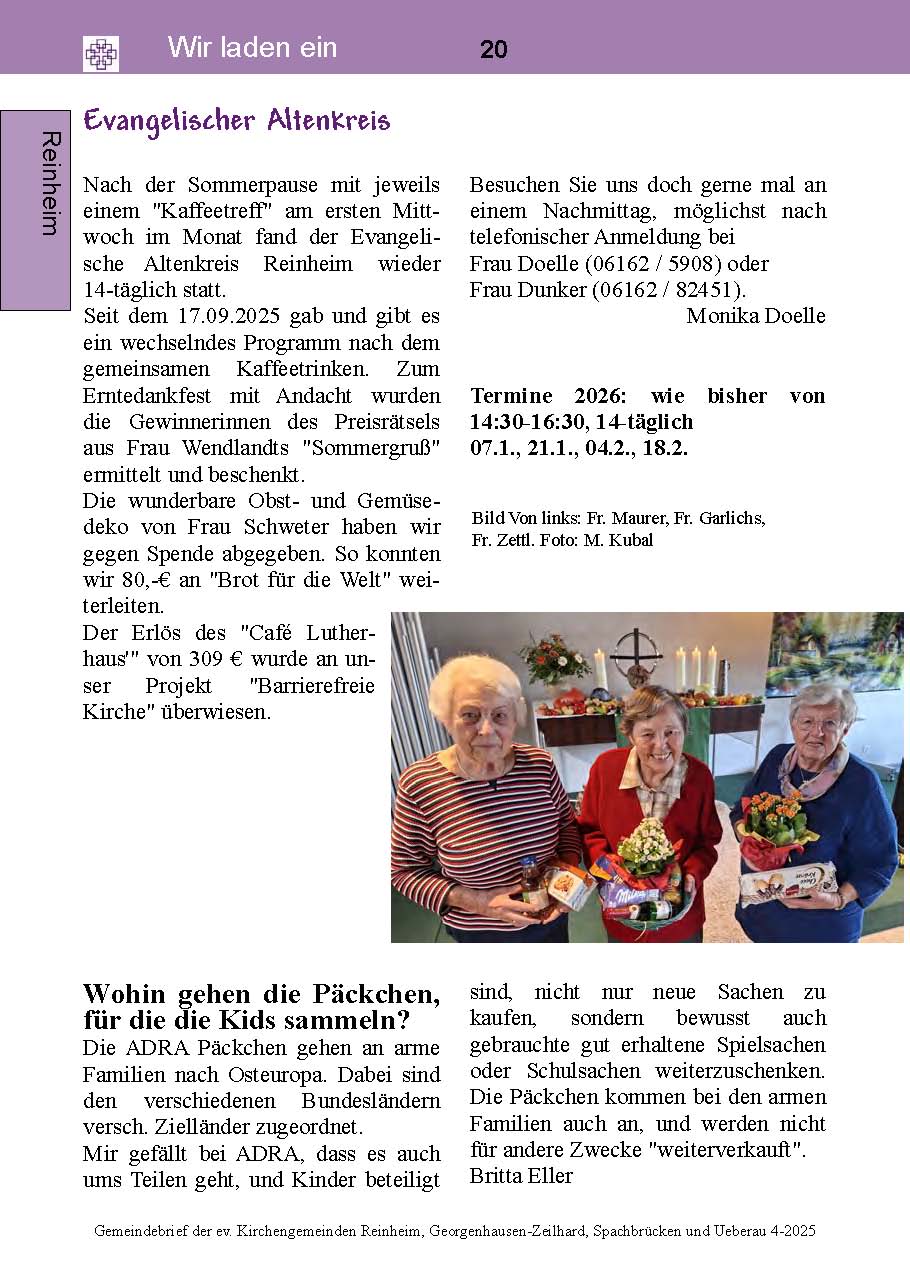 Gemeindebrief 4  2025   online Seite 20
