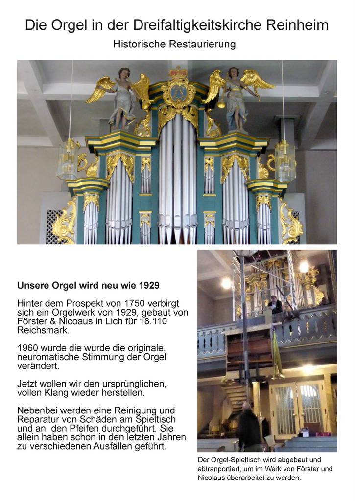 1 Orgelsanierung 2021. 2Plakate Seite 1